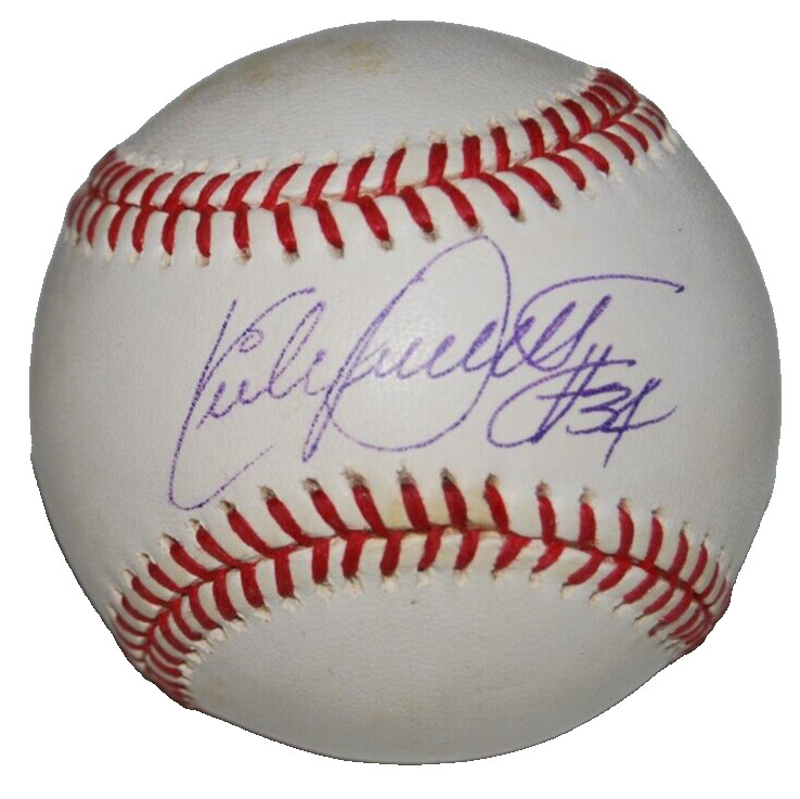 KIRBY PUCKETT signed (MINNESOTA TWINS) Official American League baseball BECKETT