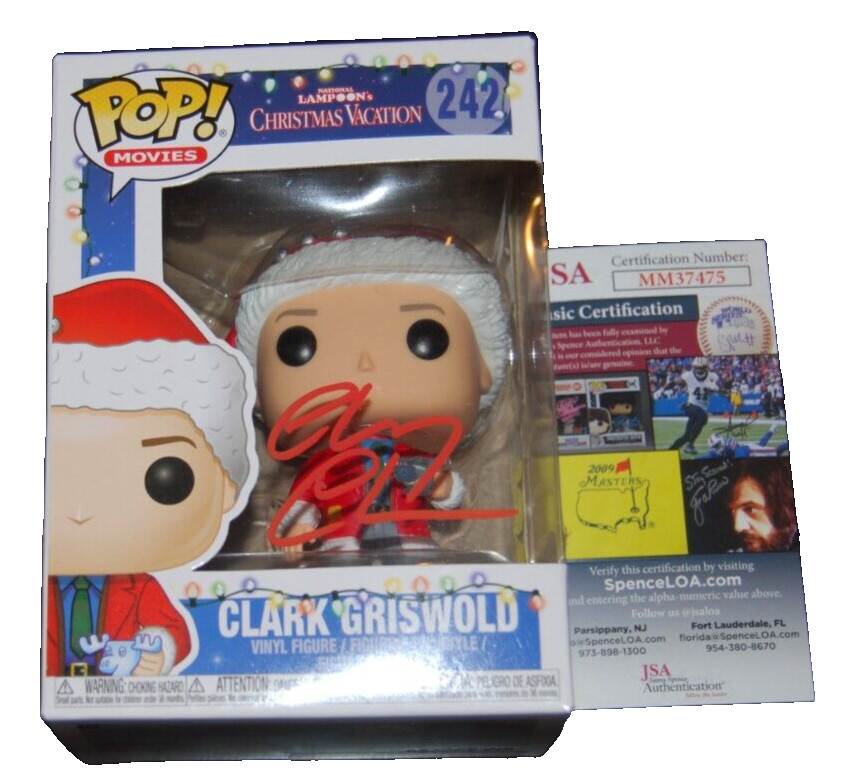 CHEVY CHASE signed (CHRISTMAS VACATION) Griswold Red Ink #242 Funko Pop JSA