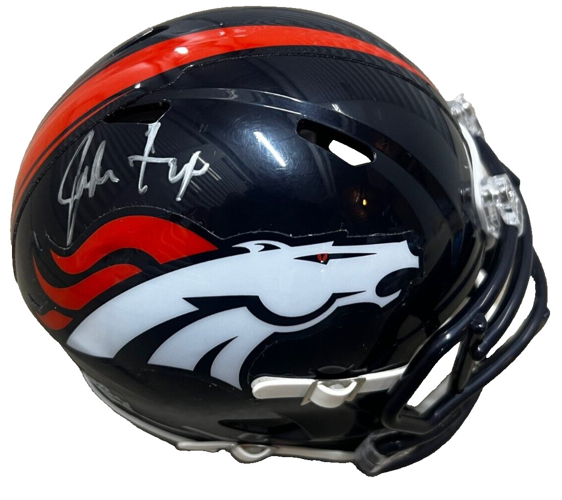 JOHN FOX signed (DENVER BRONCOS) autographed mini football helmet W/COA