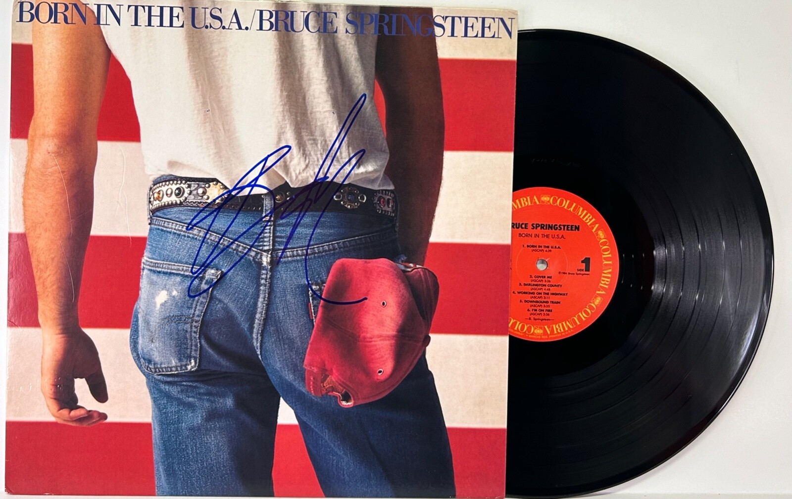 BRUCE SPRINGSTEEN Signed Autograph Vinyl LP 'Born In The USA