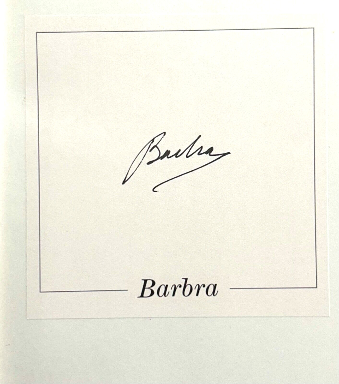BARBRA STREISAND Signed Autograph Book 