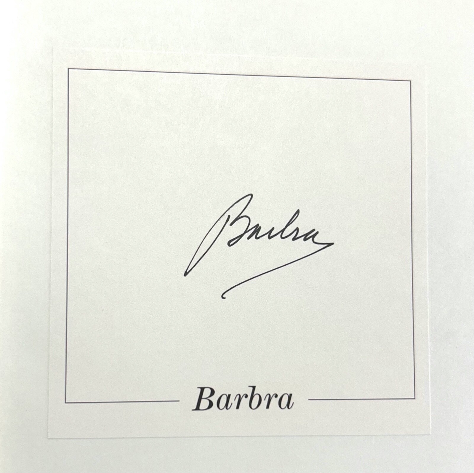 BARBRA STREISAND Signed Autograph Book 