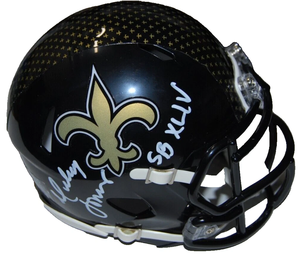MICKEY LOOMIS signed (NEW ORLEANS SAINTS) mini football helmet BECKETT AD47320