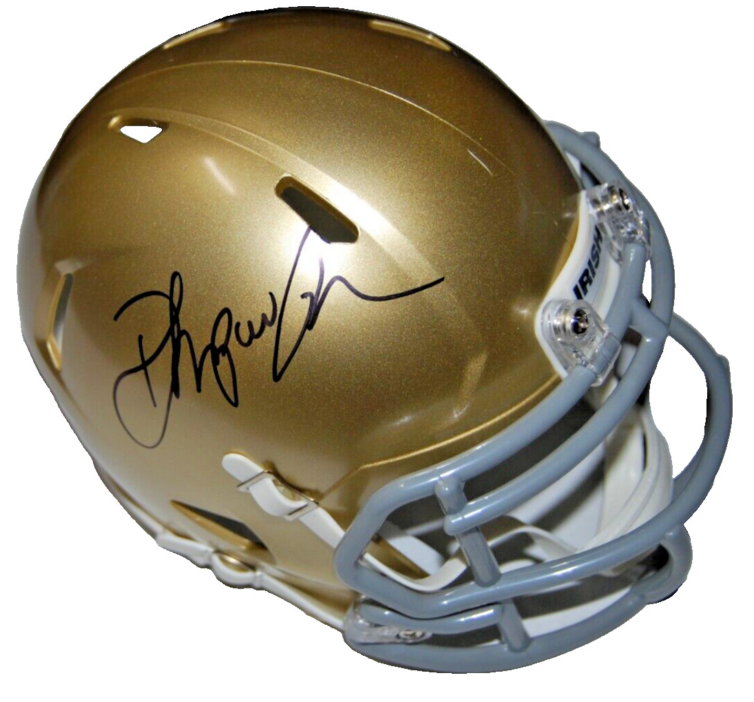 DAVID ANSPAUGH signed (NOTRE DAME IRISH) MINI HELMET *Rudy* BECKETT AD47285