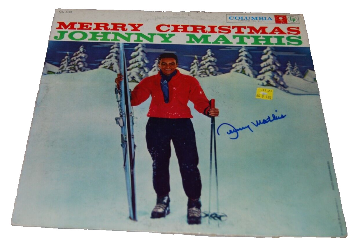 JOHNNY MATHIS signed (MERRY CHRISTMAS) Vinyl Album Record BECKETT BAS BM027331