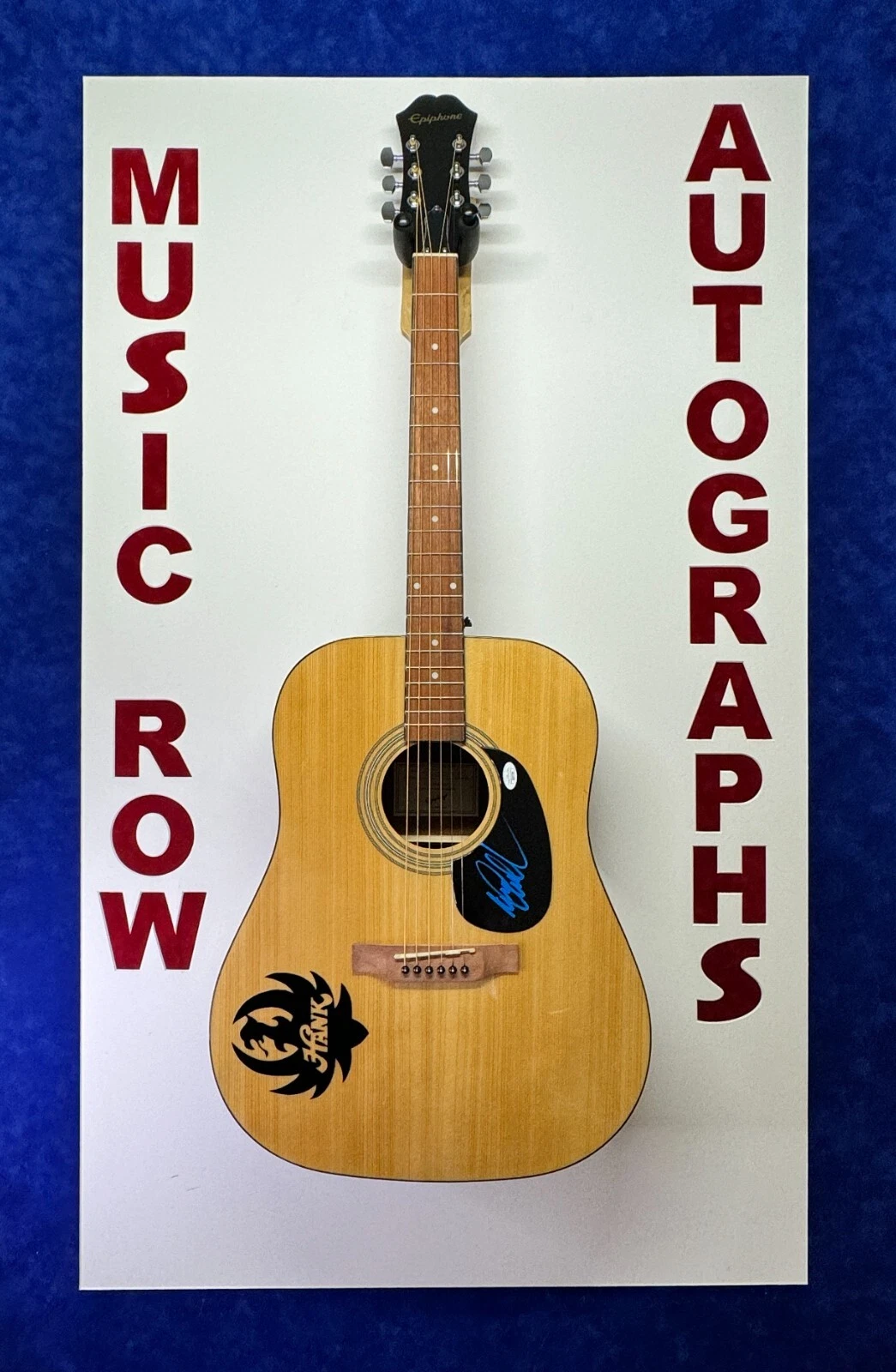 HANK WILLIAMS JR Signed Acoustic Epiphone Guitar Autograph JSA COA Country Music