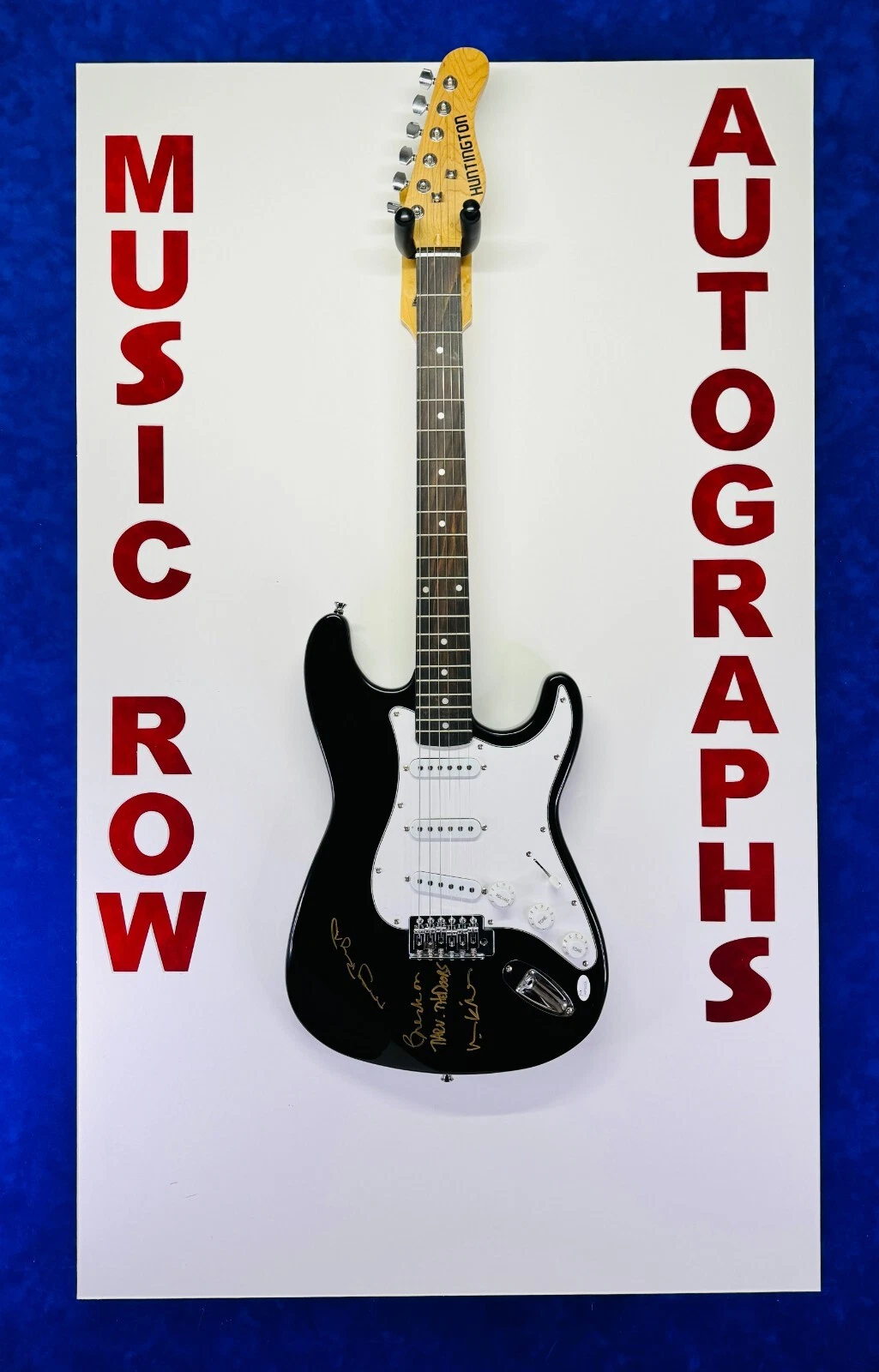 VAL KILMER MEG RYAN Signed Autograph Electric Guitar THE DOORS JSA COA Beckett