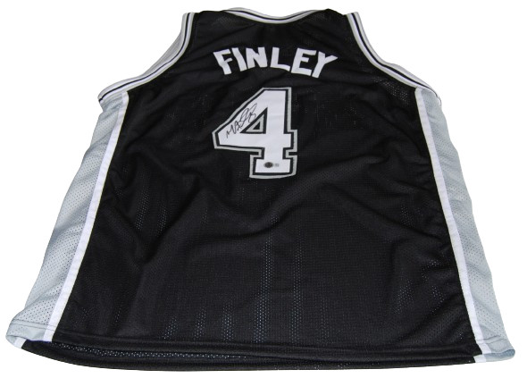 MICHAEL FINLEY signed SAN ANTONIO SPURS custom Basketball jersey BECKETT BM98690
