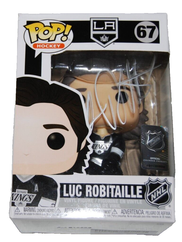 LUC ROBITAILLE signed (LOS ANGELES KINGS) Hockey #67 Funko Pop BECKETT BM39122
