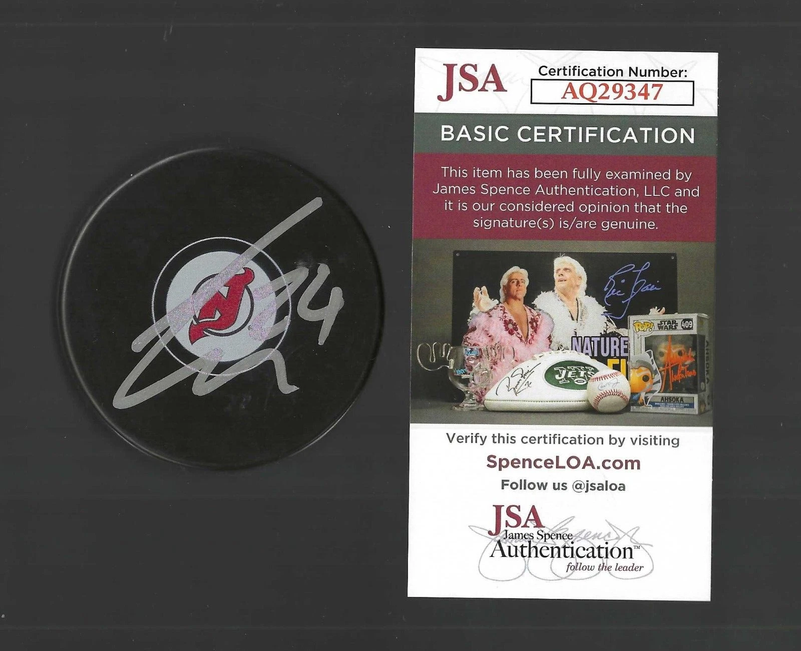 Colin Miller Signed New Jersey Devils Puck JSA COA
