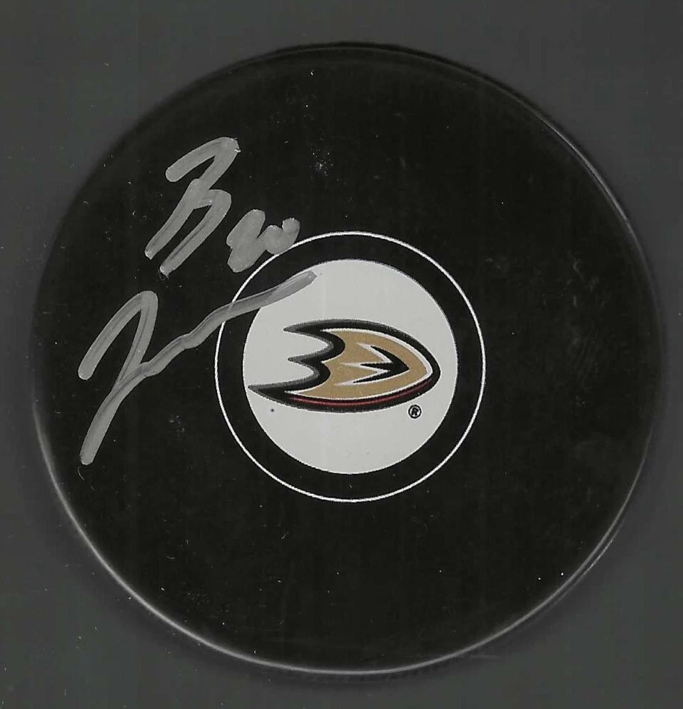Brett Leason Signed Anaheim Ducks Puck
