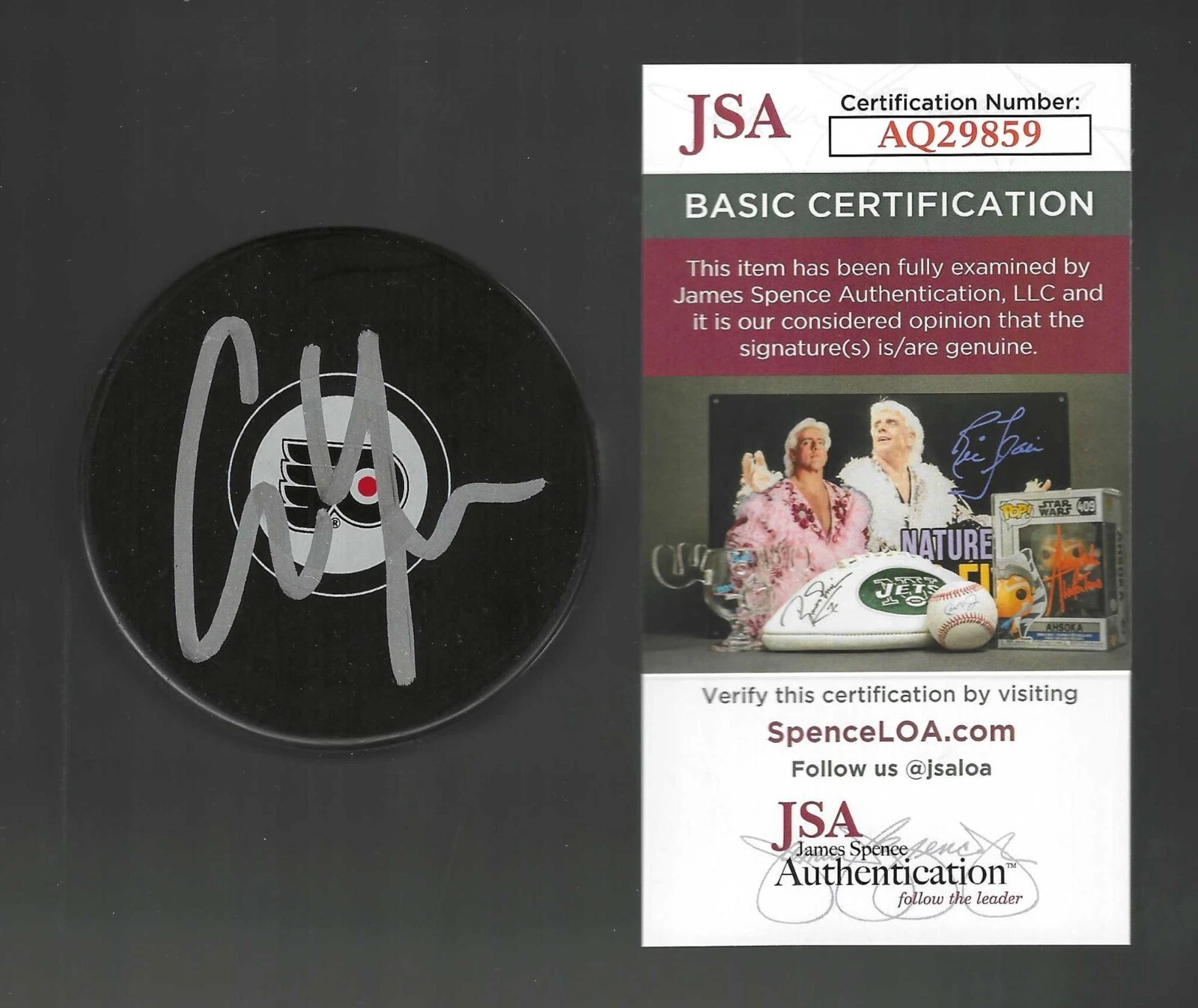 Cam York Signed Philadelphia Flyers Puck JSA COA