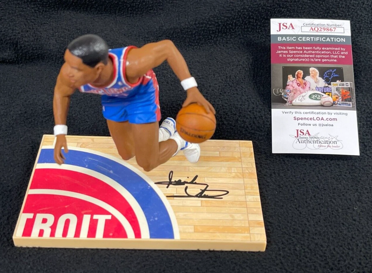 Isiah Thomas Signed Detroit Pistons McFarlane Variant Action Figure JSA COA