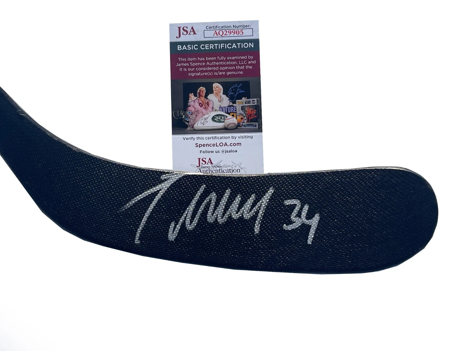 Pavel Mintyukov Signed Anaheim Ducks Hockey Stick JSA COA