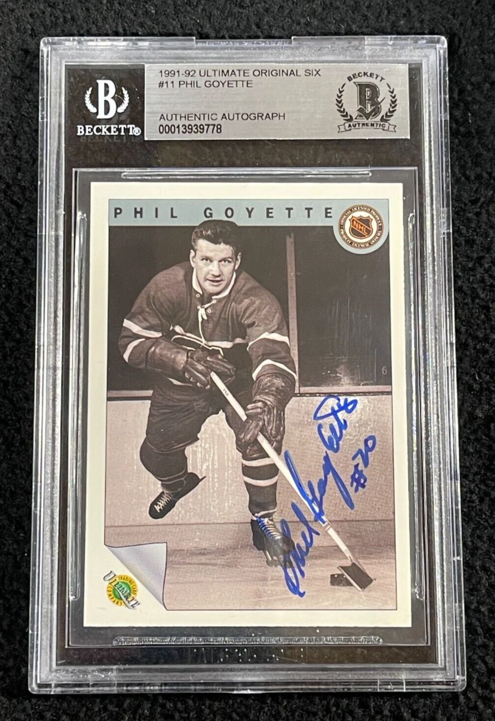 Phil Goyette Signed 1991/92 Ultimate Original 6 Card BAS Certified Canadiens