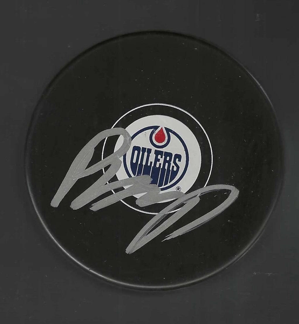 Phil Kemp Signed Edmonton Oilers Puck