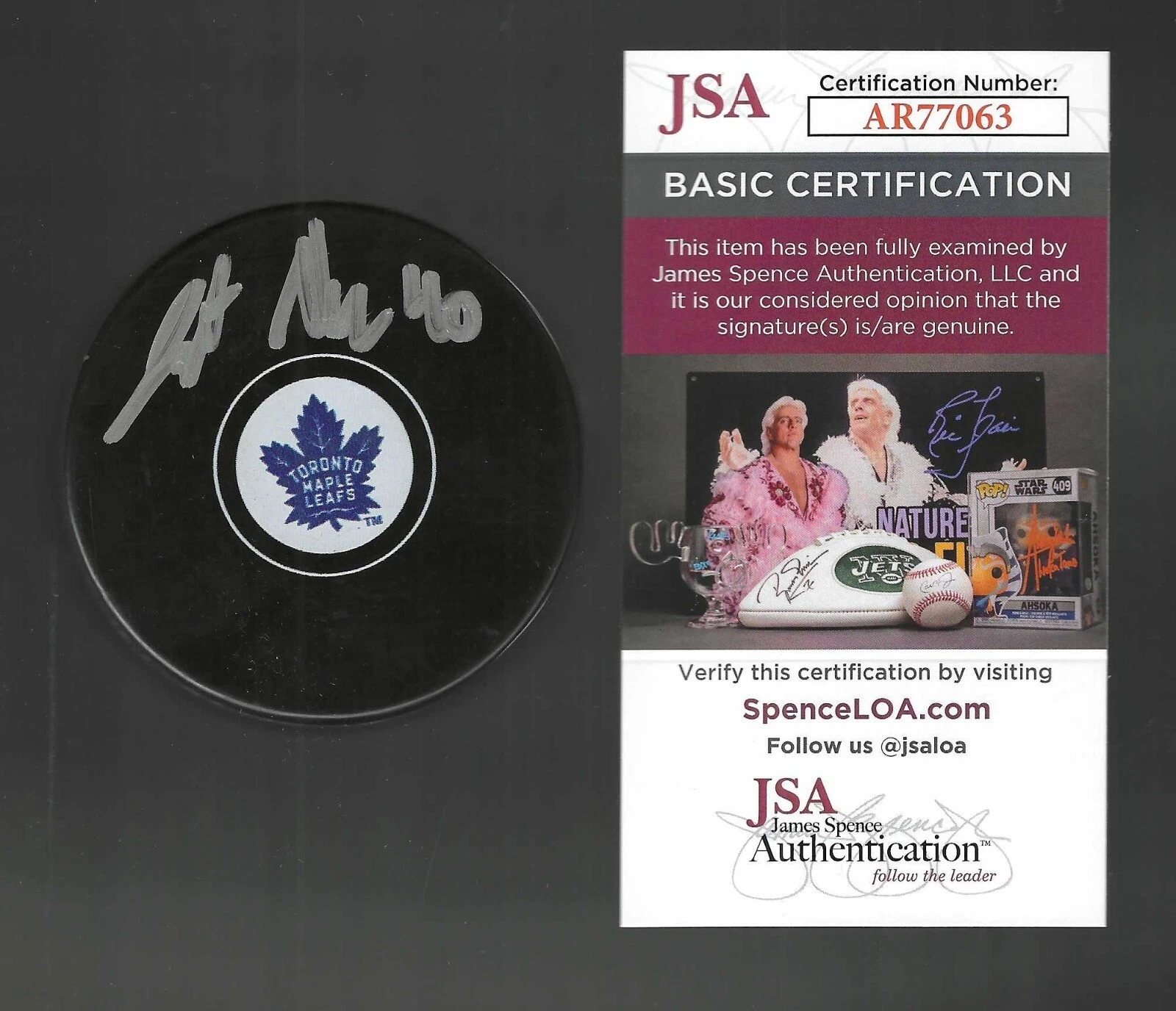 Jett Alexander Signed Toronto Maple Leafs Puck JSA COA