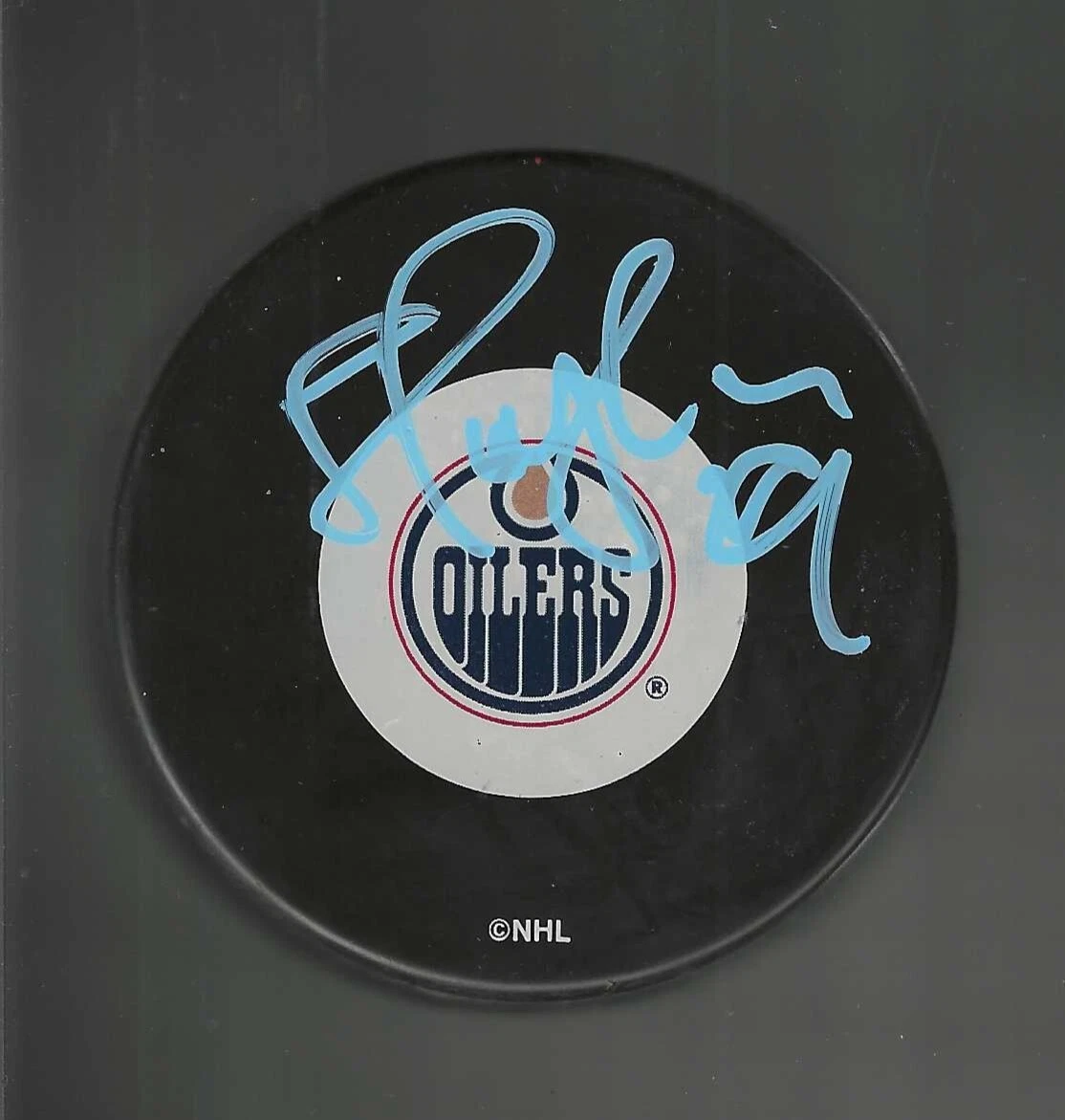 Shayne Corson Signed Edmonton Oilers Puck
