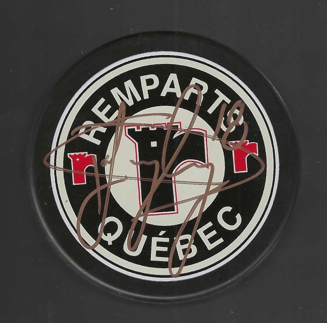Cody Donaghey Signed Quebec Remparts Souvenir Puck
