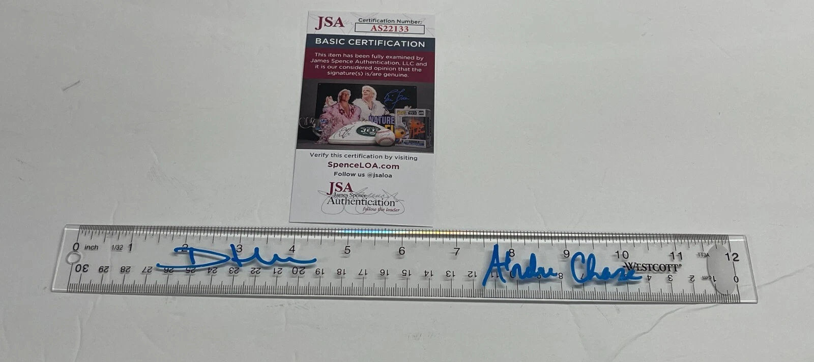 ANDRE CHASE & DUKE HUDSON SIGNED WWE NXT CHASE U RULER JSA COA COLLECTIBLE MEMORABILIA