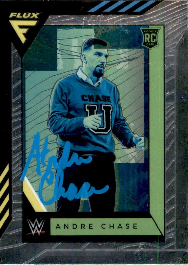 Andre Chase Signed 2022 Panini Chronicles Flux NXT WWE Rookie Card #337 Chase U