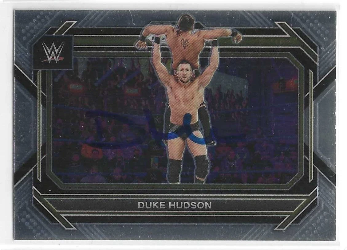Duke Hudson Signed 2023 Panini Prizm NXT WWE Card #90 Chase U