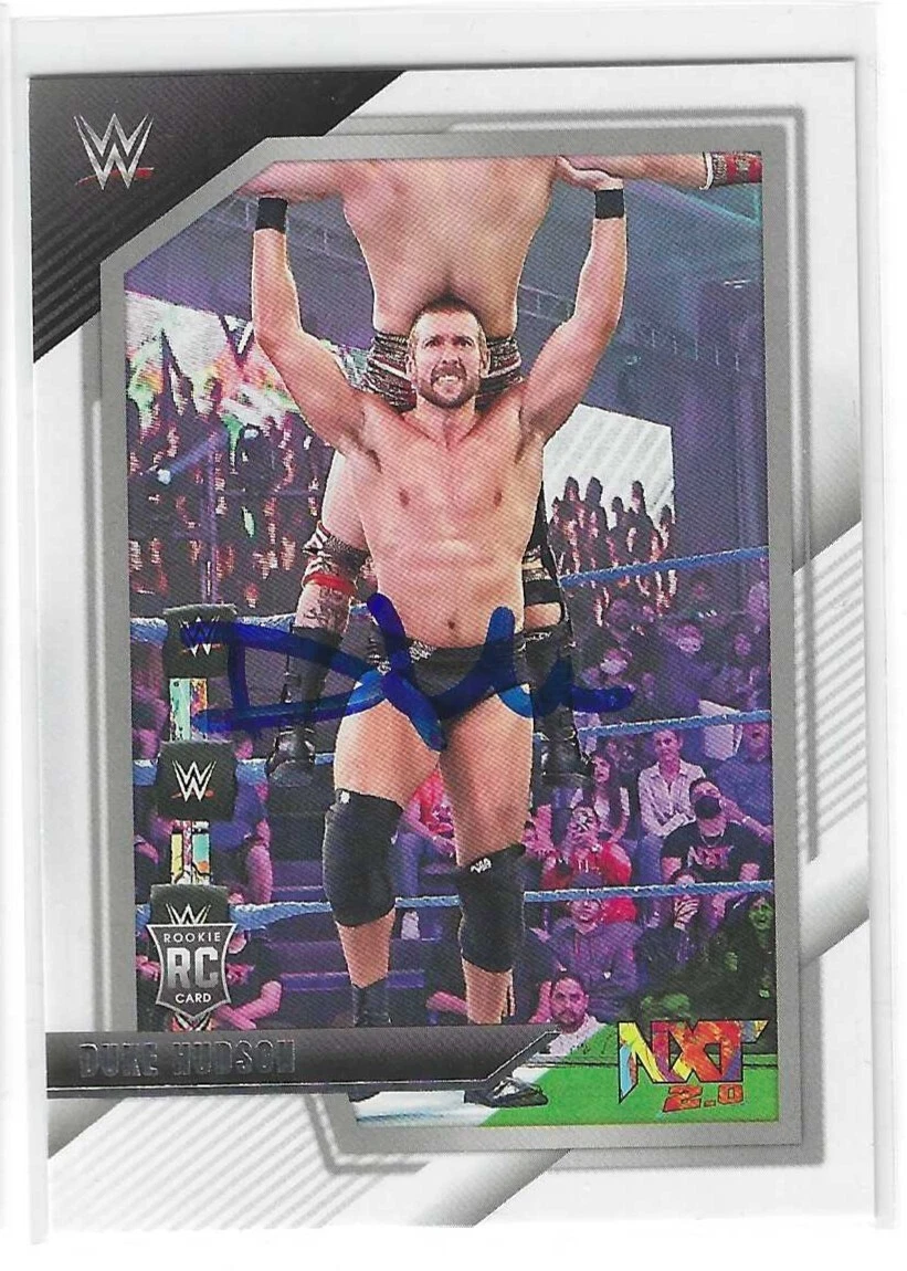 Duke Hudson Signed 2022 Panini NXT WWE Rookie Card #95 Chase U