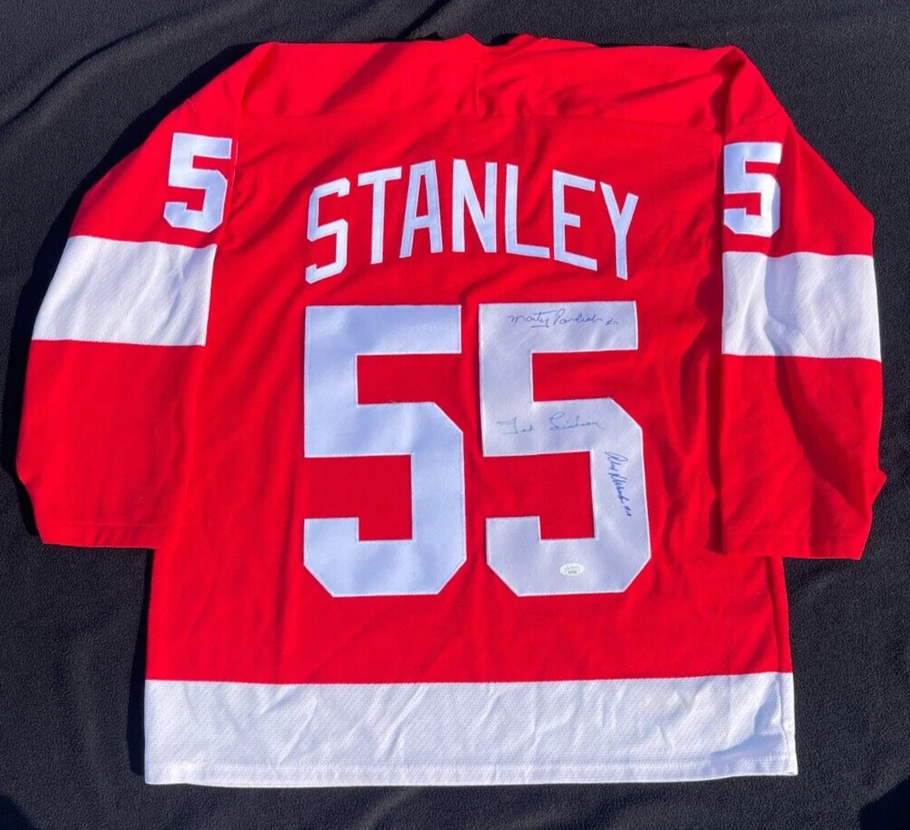 1955 Stanley Cup Champion Detroit Red Wings Multi-Signed CCM Jersey JSA COA