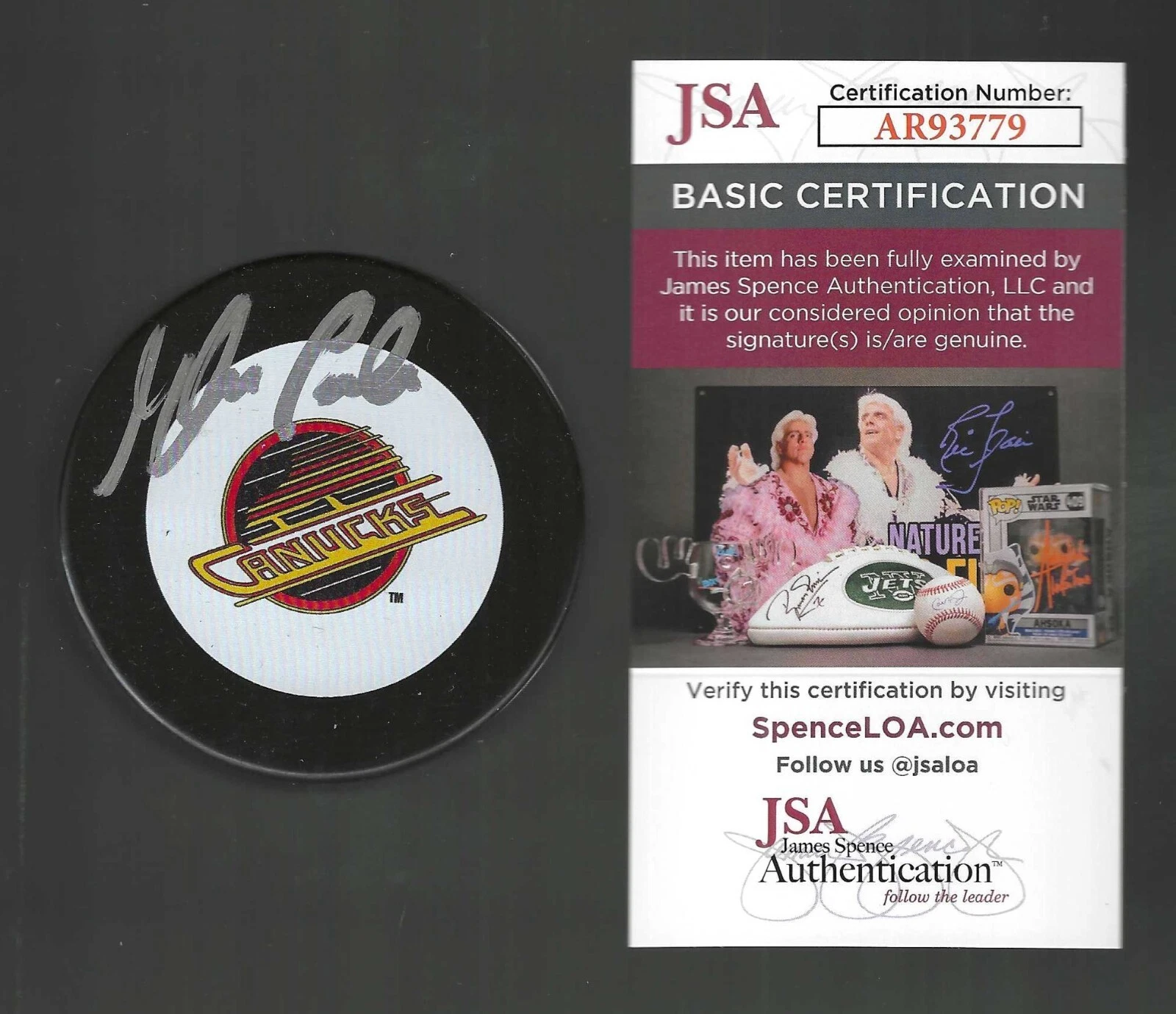 Glen Cochrane Signed Vancouver Canucks Puck JSA COA