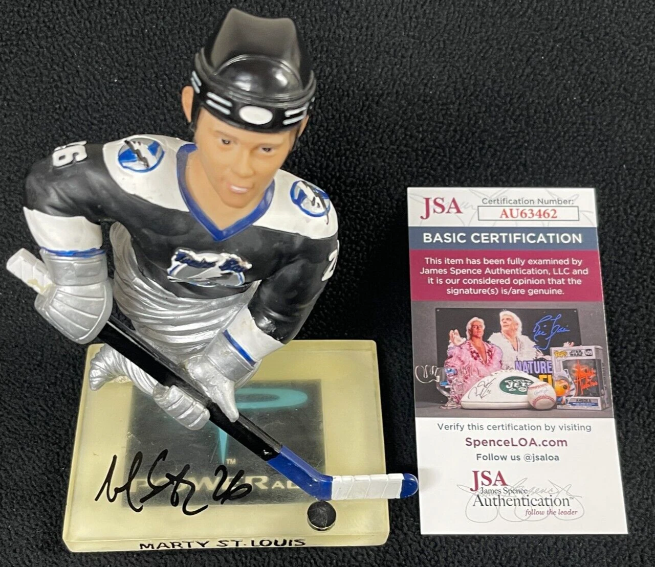 Martin St. Louis Signed Tampa Bay Lightning Bobblehead JSA COA