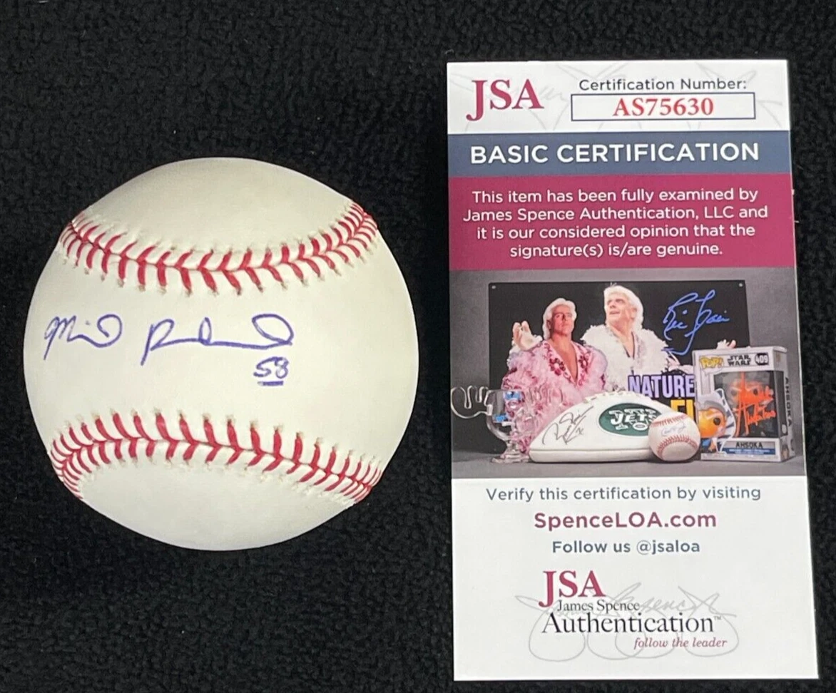 Mike Rabelo Signed Detroit Tigers OML Baseball JSA COA