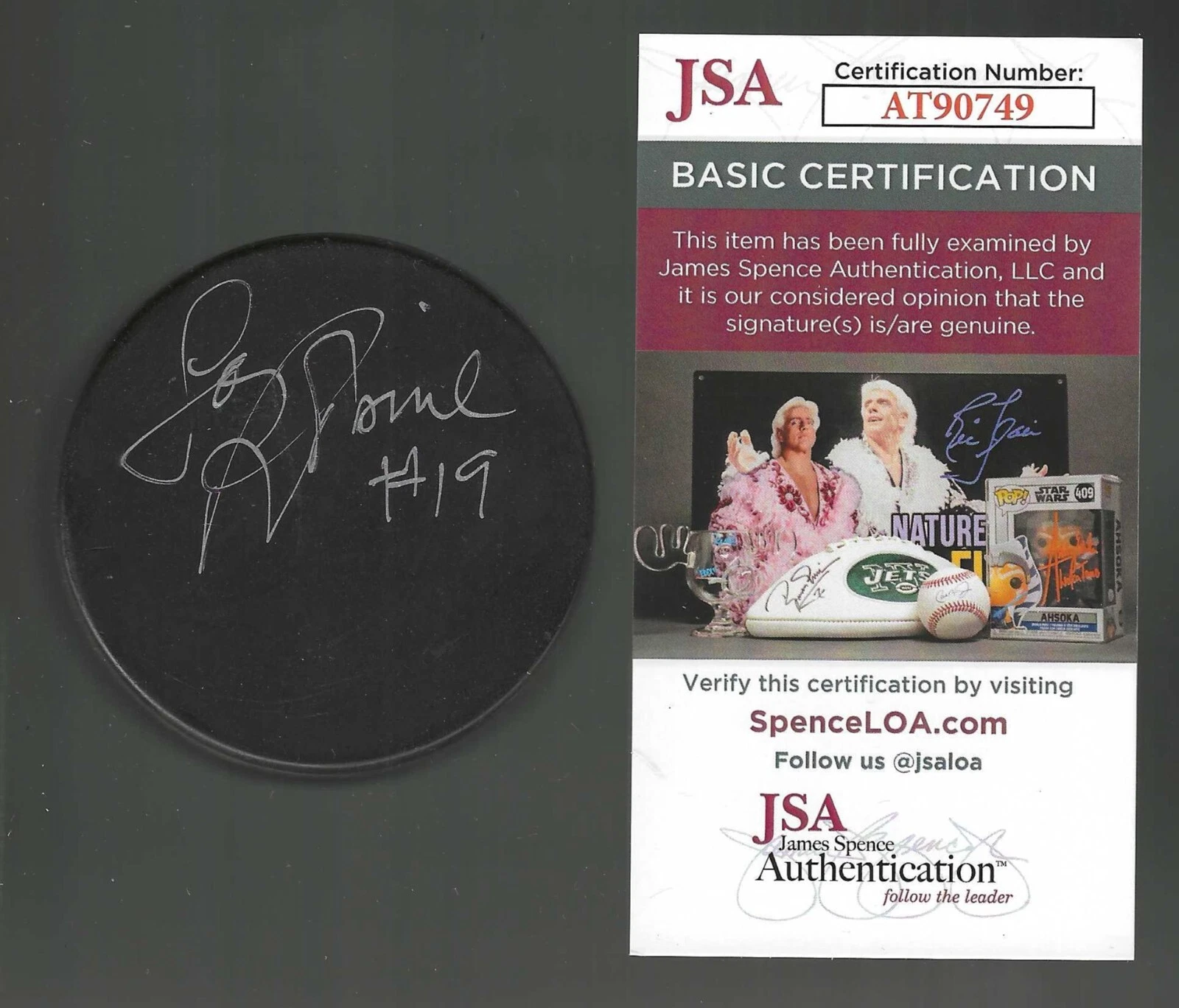 Larry Robinson Signed Blank Puck Montreal Canadiens JSA COA