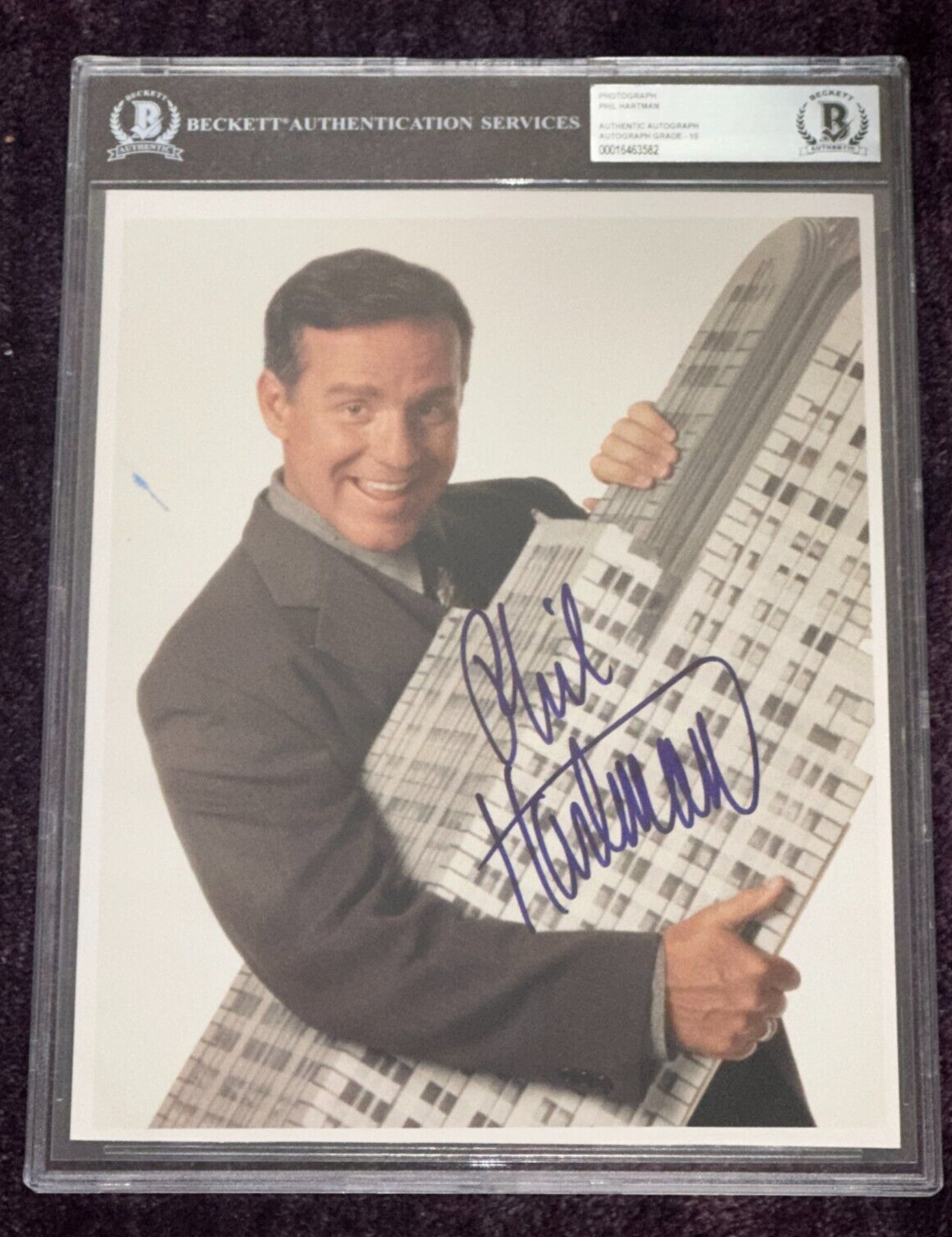 PHIL HARTMAN Signed 8 X 10 PHOTO BAS Beckett Auth. & Encapsulated AUTO Grade 10