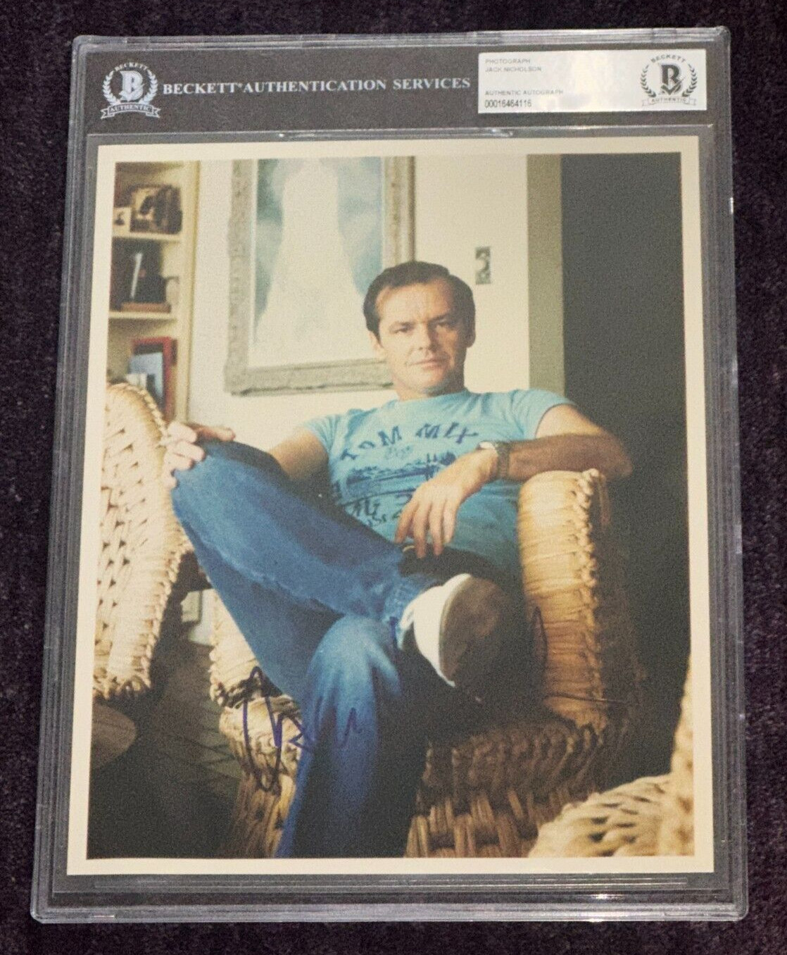 JACK NICHOLSON Signed 8 X 10 PHOTO BAS Beckett Auth. & Encapsulated