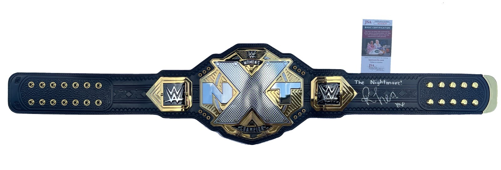 Rhea Ripley Signed Inscribed WWE NXT Women's Champion Replica Title Belt JSA COA