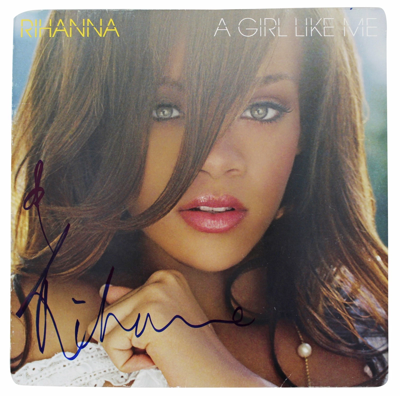 Rihanna Authentic Signed A Girl Like Me Album Cover Autographed BAS #AB72239