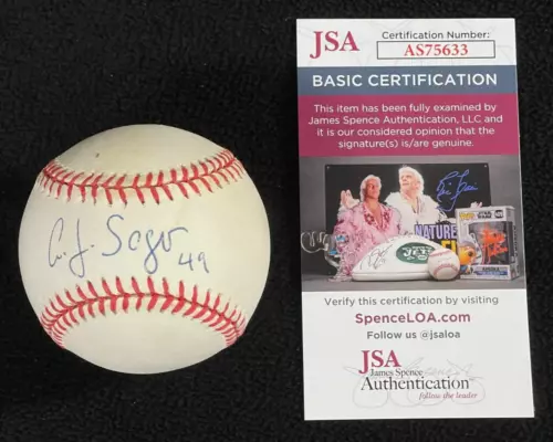 A.J. SAGER SIGNED DETROIT TIGERS OAL BASEBALL JSA COA COLLECTIBLE MEMORABILIA