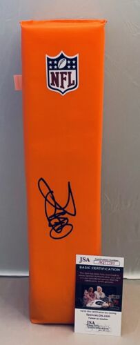 AL MICHAELS NFL BROADCASTER SIGNED ENDZONE PYLON AUTOGRAPHED JSA COLLECTIBLE MEMORABILIA