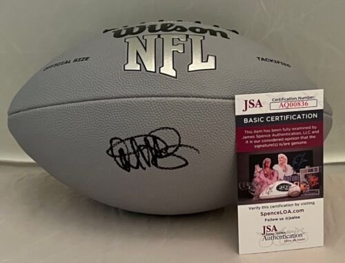 AL MICHAELS SIGNED FULL SIZE NFL FOOTBALL AUTOGRAPHED JSA COLLECTIBLE MEMORABILIA