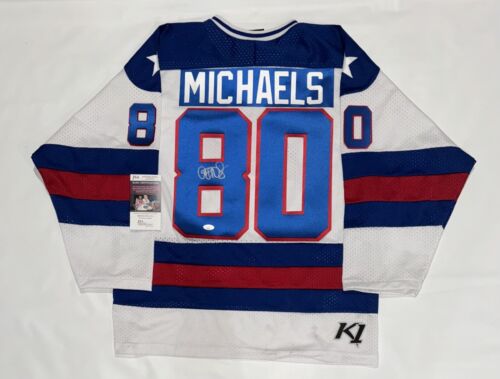 AL MICHAELS SIGNED K1 1980 TEAM USA JERSEY OLYMPICS JSA COA LICENSED COLLECTIBLE MEMORABILIA