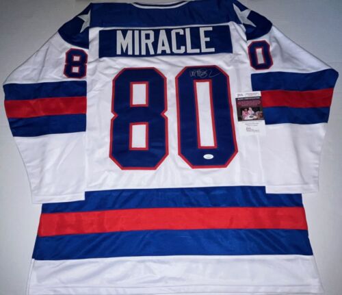 AL MICHAELS SIGNED TEAM USA 1980 MIRACLE ON ICE JERSEY AUTOGRAPHED JSA COLLECTIBLE MEMORABILIA