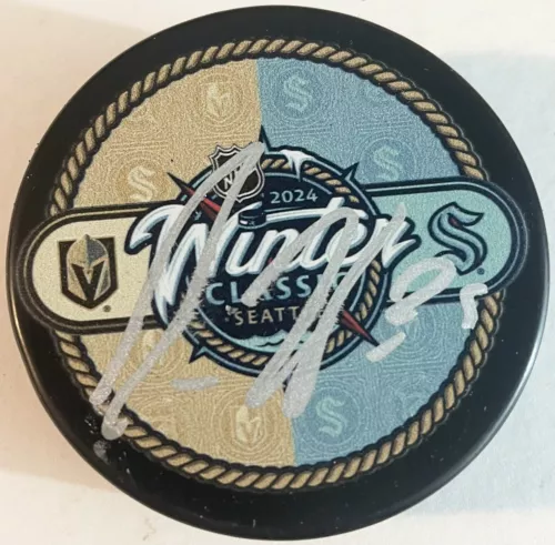 ALEX WENNBERG SIGNED AUTOGRAPHED SEATTLE KRACKEN WINTER CLASSIC PUCK PSA/DNA COLLECTIBLE MEMORABILIA