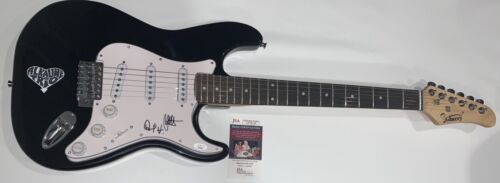 ALKALINE TRIO SIGNED BLACK ELECTRIC GUITAR MATT SKIBA DAN ANDRIANO JSA COA COLLECTIBLE MEMORABILIA