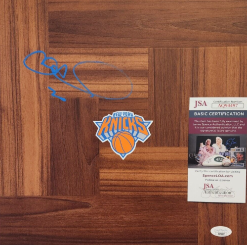 Allan Houston Signed Floorboard w/ JSA COA #AQ94497 NY New York Knicks
