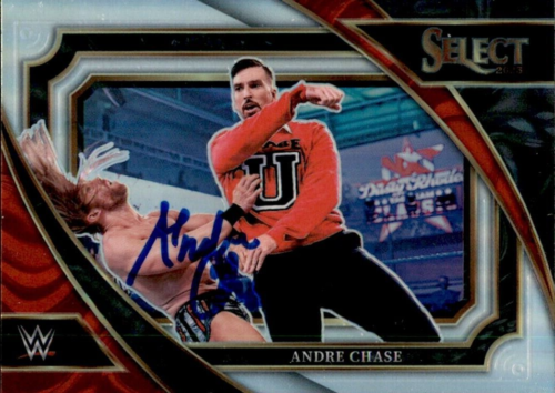 ANDRE CHASE SIGNED 2023 PANINI SELECT NXT WWE CARD #325 CHASE U COLLECTIBLE MEMORABILIA
