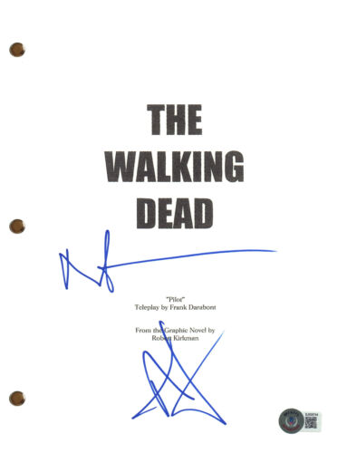 ANDREW LINCOLN & NORMAN REEDUS SIGNED THE WALKING DEAD PILOT SCRIPT BECKETT COA COLLECTIBLE MEMORABILIA