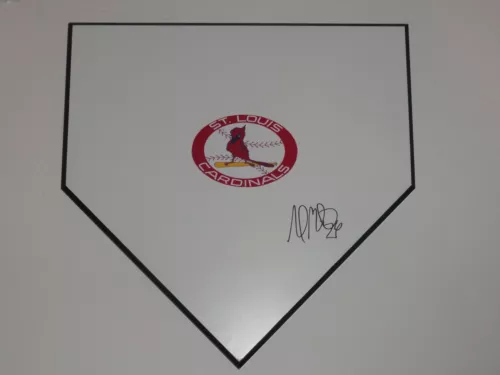 ANDREW MILLER SIGNED HOME PLATE ST. LOUIS CARDINALS AUTOGRAPHED WORLD SERIES