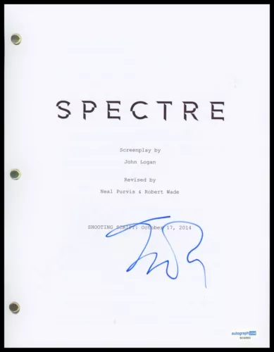 ANDREW SCOTT “SPECTRE” AUTOGRAPH SIGNED ‘C’ COMPLETE SCRIPT SCREENPLAY ACOA COLLECTIBLE MEMORABILIA