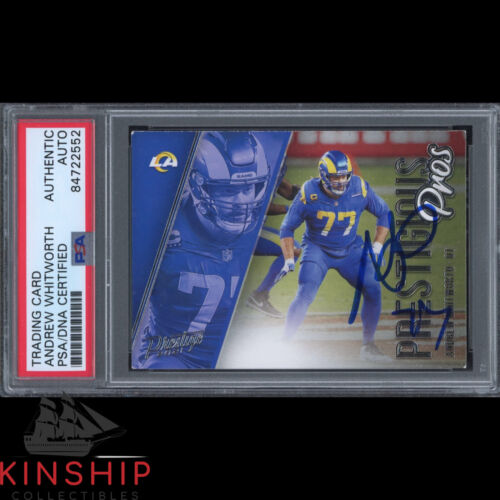 ANDREW WHITWORTH SIGNED 2021 PANINI TRADING CARD PSA DNA SLABBED AUTO C2268 COLLECTIBLE MEMORABILIA