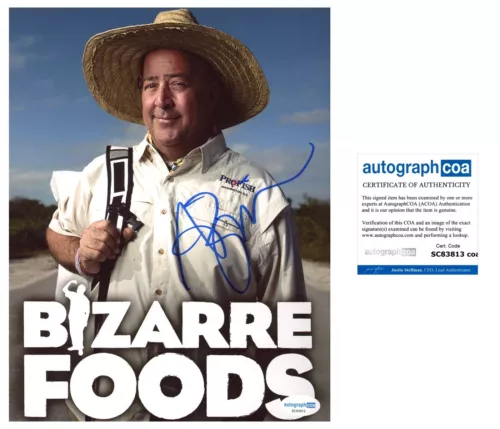 ANDREW ZIMMERN ‘BIZARRE FOODS’ CHEF SIGNED AUTOGRAPHED 8×10 ACOA COLLECTIBLE MEMORABILIA